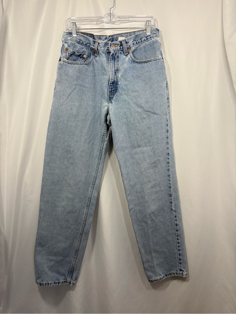 Men’s Levi’s 550 Distressed Light Wash High-Rise Straight Jeans Size 33x30